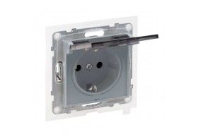 721323 NEW SUNO 2P+T SCHUKO IP44 ALUM