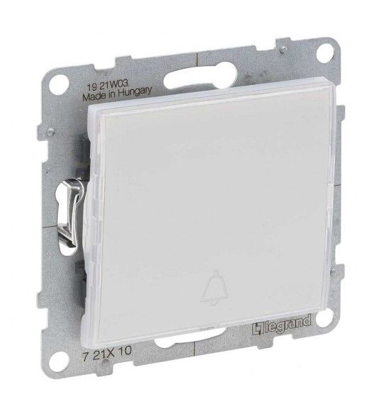 721110 Legrand Push button with label white New Suno