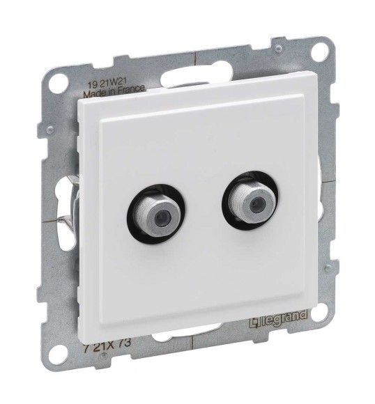 721173 Legrand Double TV socket type F white New Suno