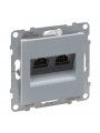 721357 Legrand Double RJ45 socket cat. 6 STP alum. New Suno 721357 Legrand Double RJ45 socket cat. 6 STP alum. New Suno