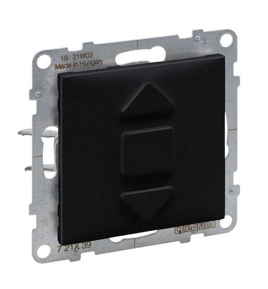 721439 Legrand Interruptor de estores preto New Suno