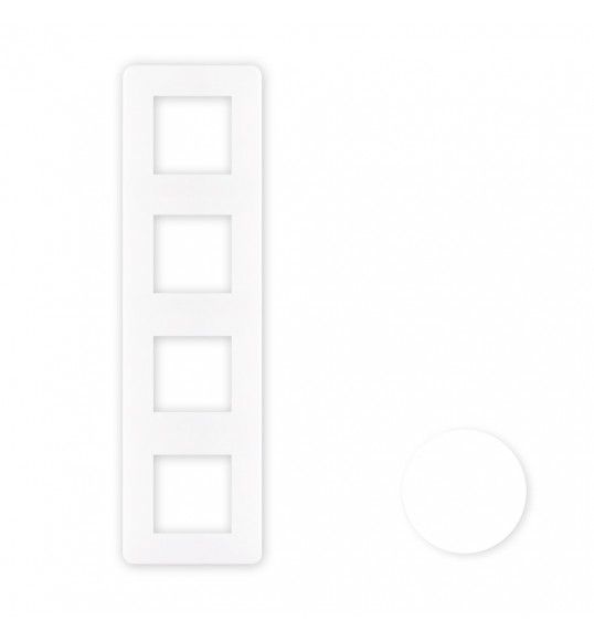 42940TBM PLACA CU�DRUPLE BLANCO MATE