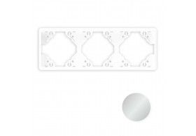50931TPR Efapel ESPELHO TRIPLO HORIZONTAL PRATA
