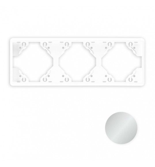 50931TPR Efapel ESPELHO TRIPLO HORIZONTAL PRATA