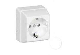 37132CBR BASE ENCHUFE SCHUKO C/PROTECCIN BLANCO