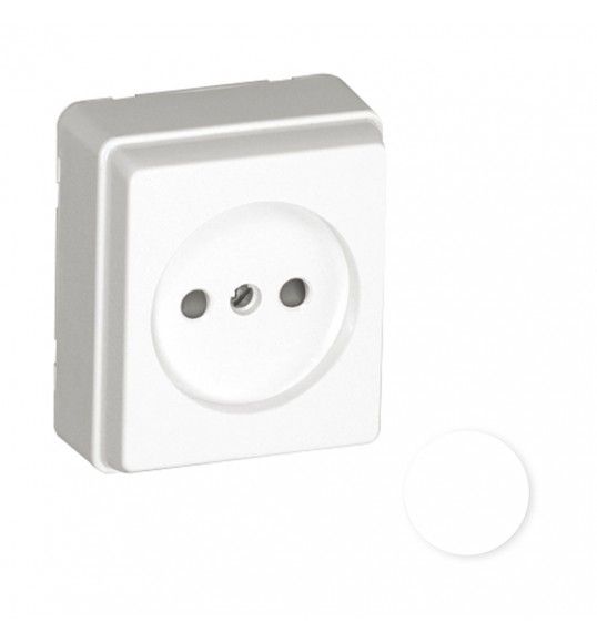 37122CBR BASE ENCHUFE 2P C/PROTECCIN BLANCO