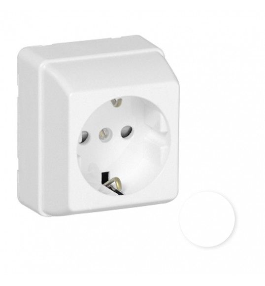 37132CBR BASE ENCHUFE SCHUKO C/PROTECCIN BLANCO