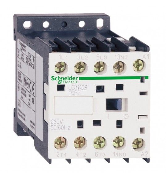 LC1K0910P7 Schneider Contactor TeSys K - 3P(3 NA) - AC-3 - <= 440 V 9 A - 230 V bobina CA