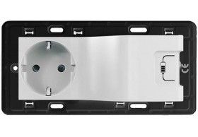 753110 Legrand 2P+E USB mixed socket Valena White