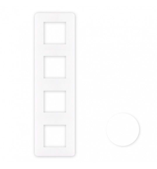 42940TBR PLACA CUDRUPLE BLANCO