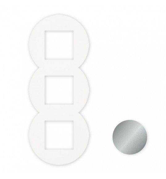 43930TAL Efapel ESPELHO TRIPLO DESENHO SIZA VIEIRA ALUMINA