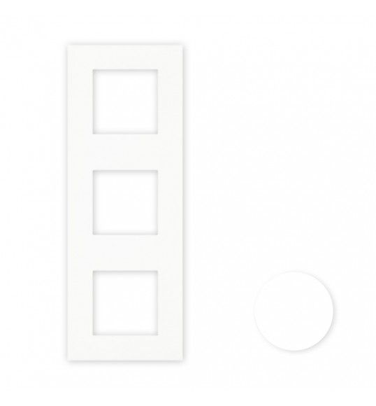 45930TBR PLACA TRIPLE BLANCO