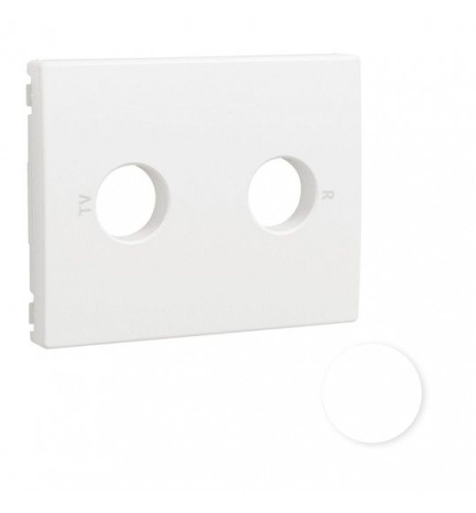 70776TBR TAPA PARA TOMA R - TV BLANCO