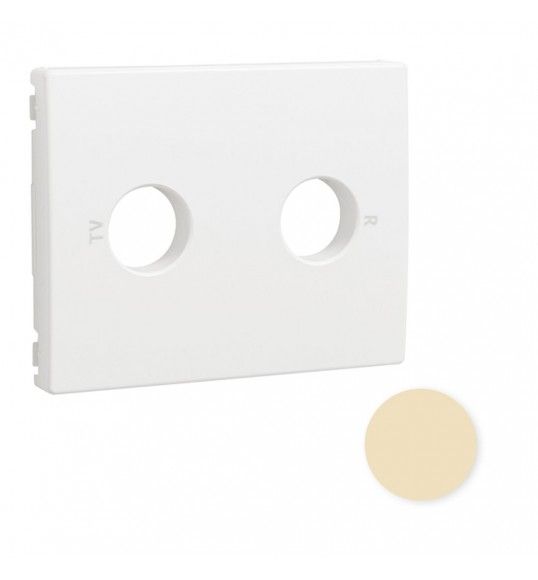 70776TMF TAPA PARA TOMA R - TV MARFIL