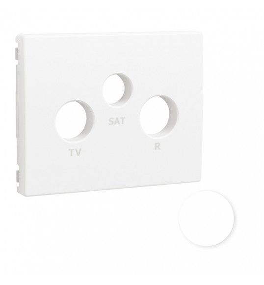 70775TBR TAPA PARA TOMA R-TV-SAT BLANCO