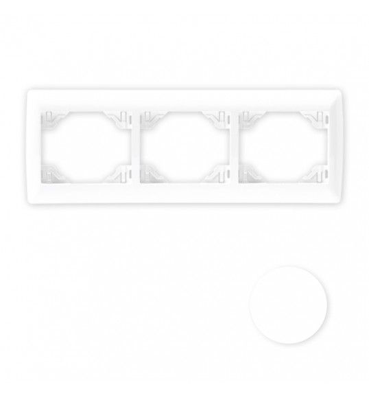 70931 TBR ESPELHO TRIPLO HORIZONTAL BRANCO