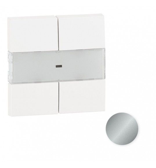 90600TAL TECLA P/PULSADOR CUDRUPLE ALUMNIO