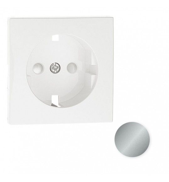 90632TAL TAPA C/PROTECCIN P/BASE ENCHUFE SCHUKO ALUMINIO