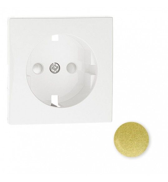 90632 TDU CENTRO SCHUKO COM OBTURADOR DOURADO
