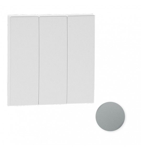 90661 TIS TECLA TRIPLA GRIS