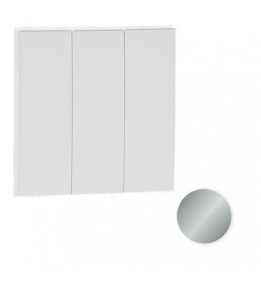 90661TAL TECLA TRIPLE ALUMINIO