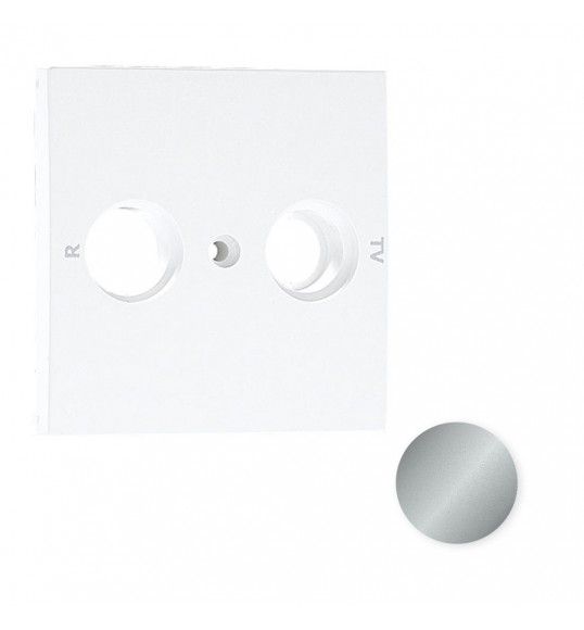 90685TAL TAPA P/TOMA MULTIMARCAS R-TV 2 SALIDAS ALUM