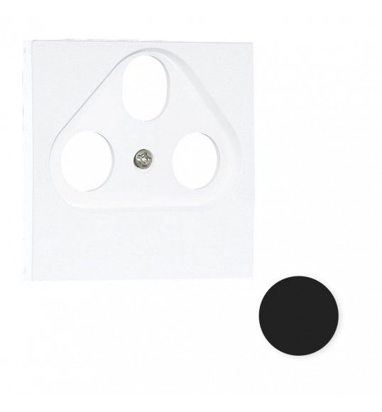 90680TPM Efapel Centro R-TV-SAT 3 sa�das preto mate Logus90