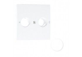 90685TBR TAPA P/TOMA MULTIMARCAS R-TV 2 SALIDAS BLANCO