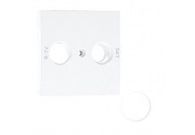 90686TBR TAPA P/TOMA MULTIMARCAS R TV-SAT 2 SALID BLAN