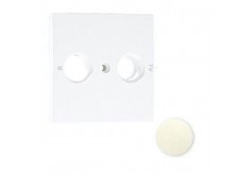 90685TPE TAPA P/TOMA MULTIMARCAS R-TV 2 SALIDAS PERLA