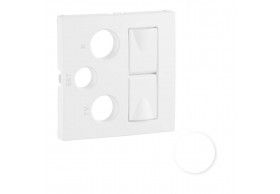 90773TBR TAPA P/TOMA MLTIPLE R-TV-SAT-2XRJ45 BLANCO