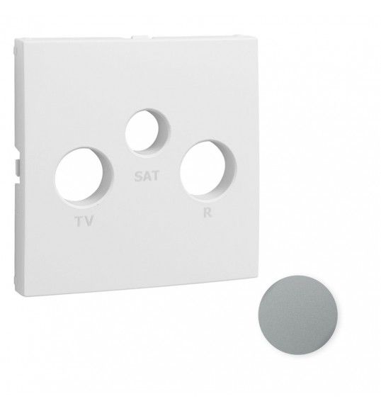90775TIS TAPA PARA TOMA R-TV-SAT GRIS