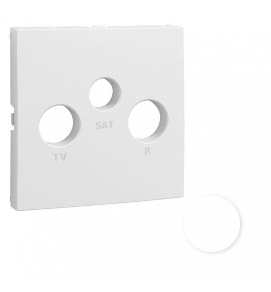 90775TBR TAPA PARA TOMA R-TV-SAT BLANCO