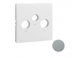 90775TIS TAPA PARA TOMA R-TV-SAT GRIS