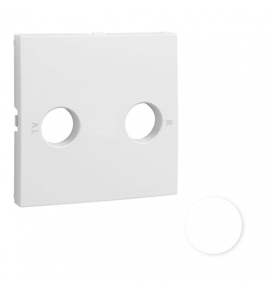 90776TBR TAPA PARA TOMA R-TV BLANCO