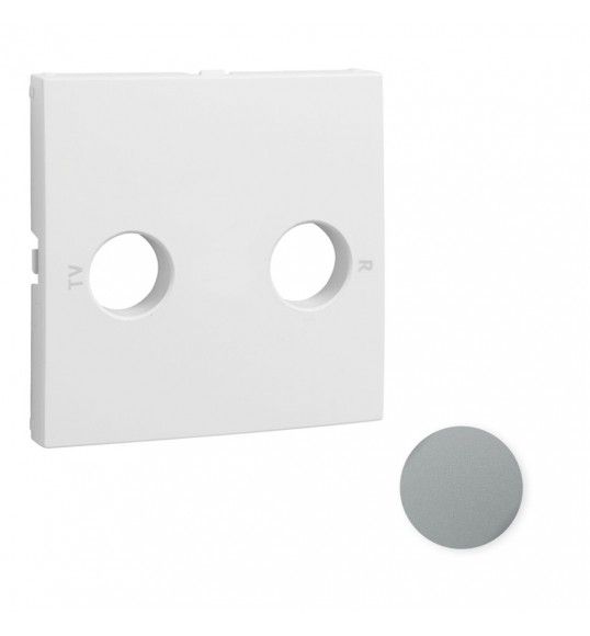 90776TIS TAPA PARA TOMA R-TV GRIS