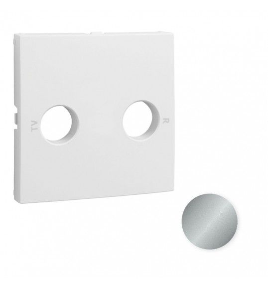 90776TAL TAPA PARA TOMA R-TV ALUMINIO