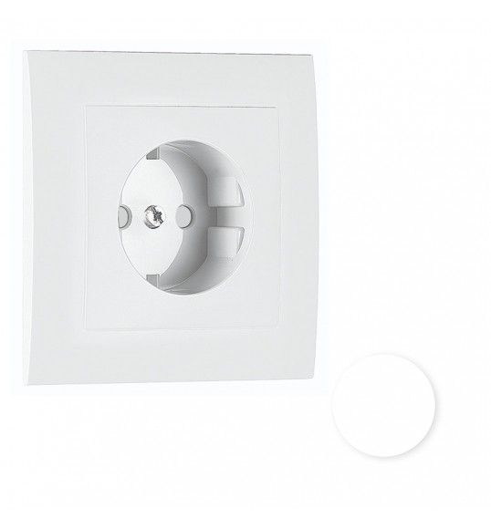 90903TBR MARCO MONOBLOC C/PROT P/BASE SCHUKO BLANCO