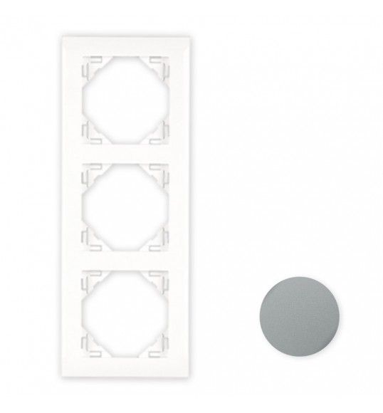 90930TIS Efapel ESPELHO TRIPLO GRIS