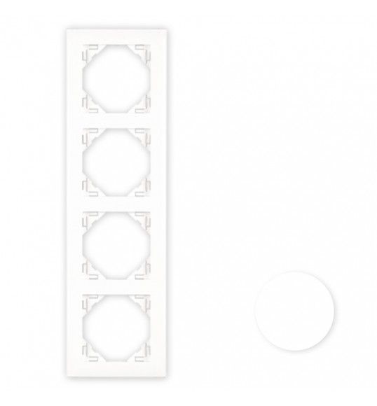 90940TBR Efapel Four-gang frame white Logus90