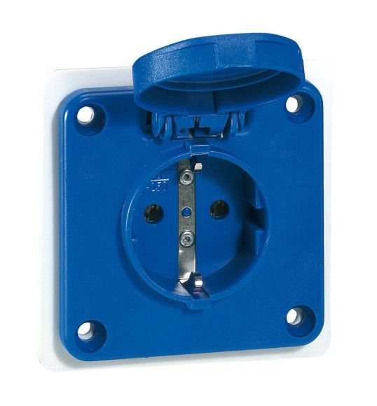 057672 Legrand Panel mounting socket P17 16A 250V blue