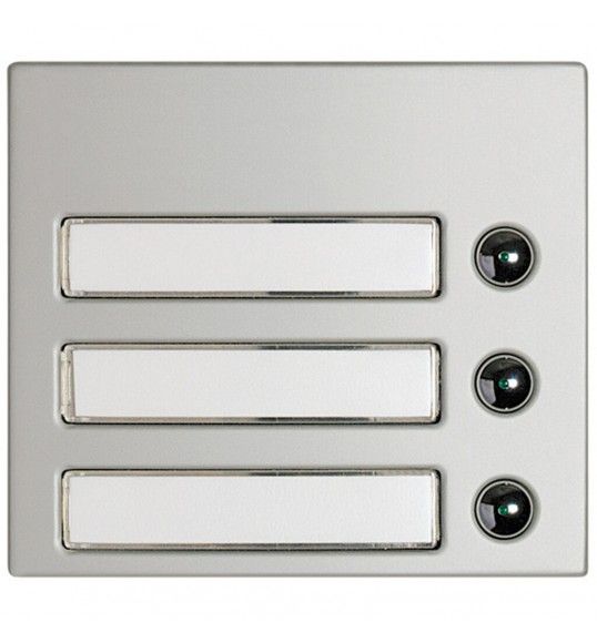 332231 FRONTAL 3 PULSADORES 1COL ALUM