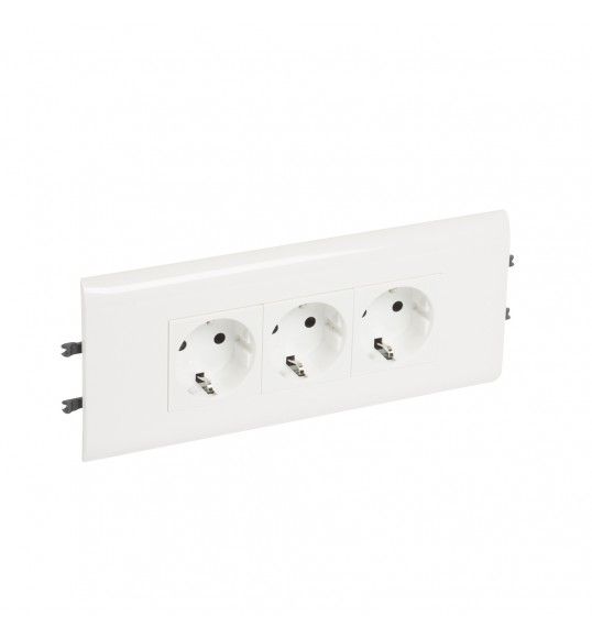 077463 Legrand Mosaic 3x2P+E Socket Schuko for DLP 85mm wh