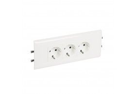 077463 Legrand Mosaic 3x2P+E Socket Schuko for DLP 85mm wh
