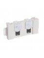 076544 Legrand Mosaic 2x RJ45 Socket Cat.6 UTP Soluclip wh