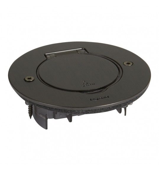 089751 Legrand Floor Receptacle 45x45 brushed brown steel