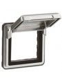 077880 Mosaic Adapter mit Klappdeckel Soliroc IP55 IK10 grau