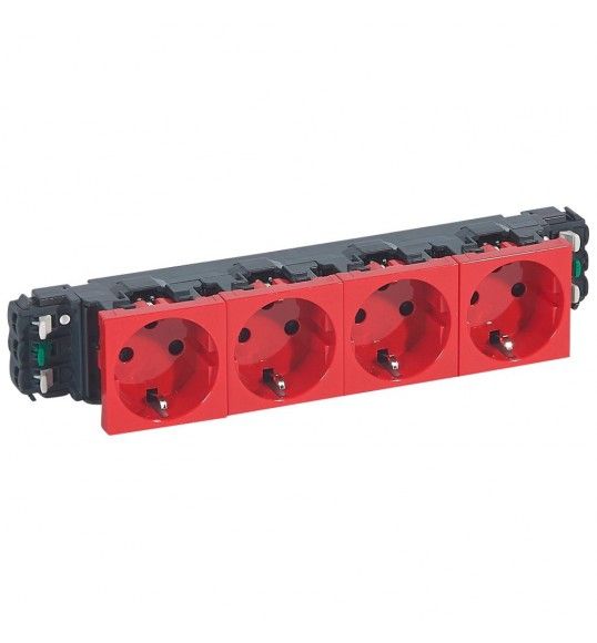 077424 MOSAIC 4 X 2P+T SCHUKO ENCRAV.