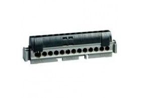 004854 Klemmenleiste IP 20, schwarz, 1x 6 bis 25 mm, 12x 1,5 bis 16 mm, Lnge: 113 mm