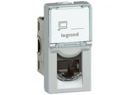 079473 Legrand Mosaic RJ45 socket cat.6A STP 1mod. aluminium